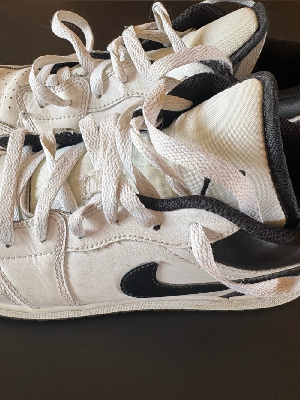 Air Jordan 1 Low Black & White Sneakers